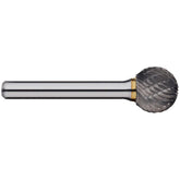 Alpha-3/4In Ball Carbide Burr, 1/4In Shank Dia
